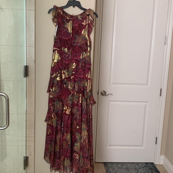 Nicole miller high low midi metallic floral.  New with tags - Picture 3 of 3